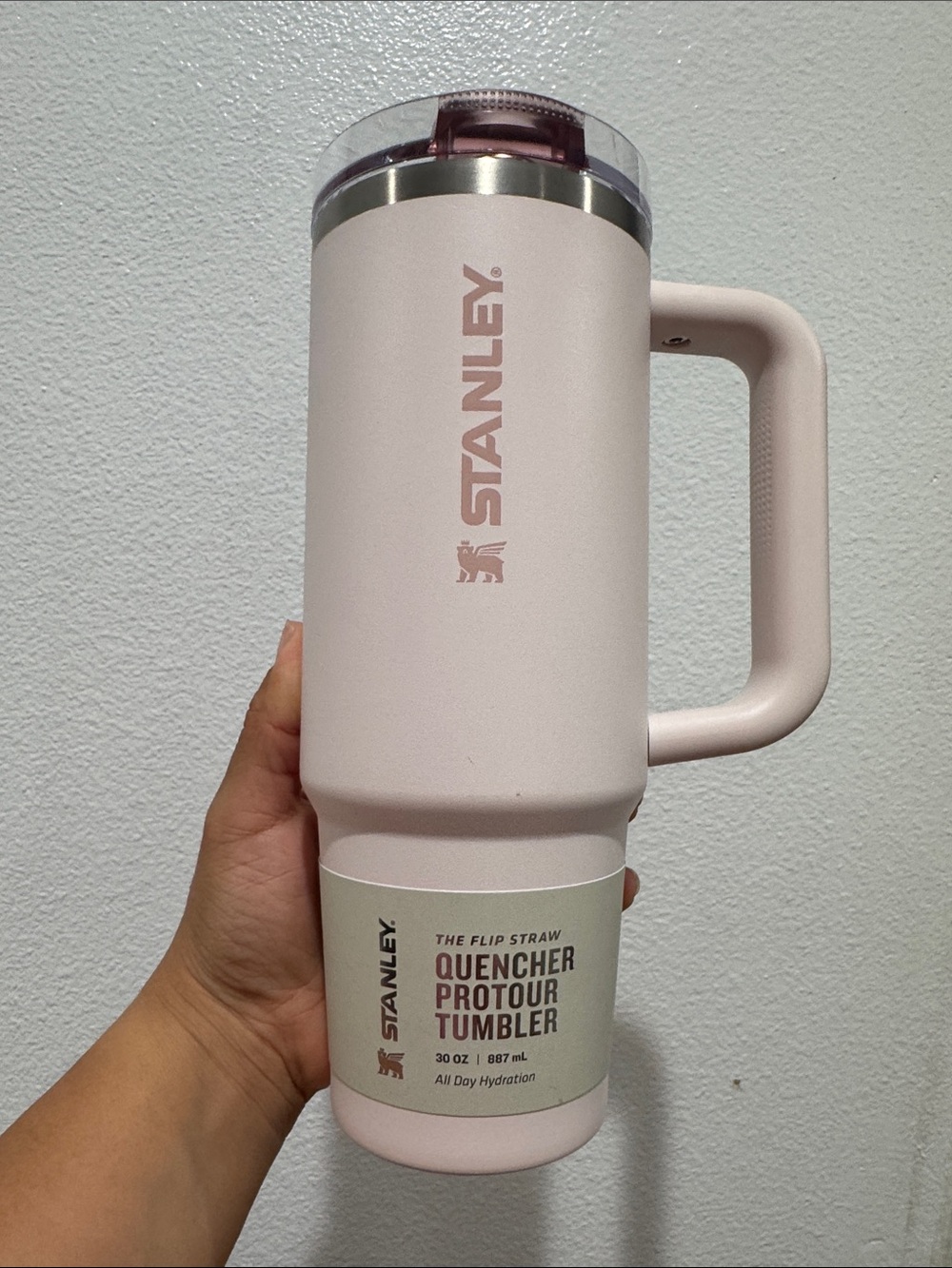 Stanley Pink Travel Tumbler with Handle